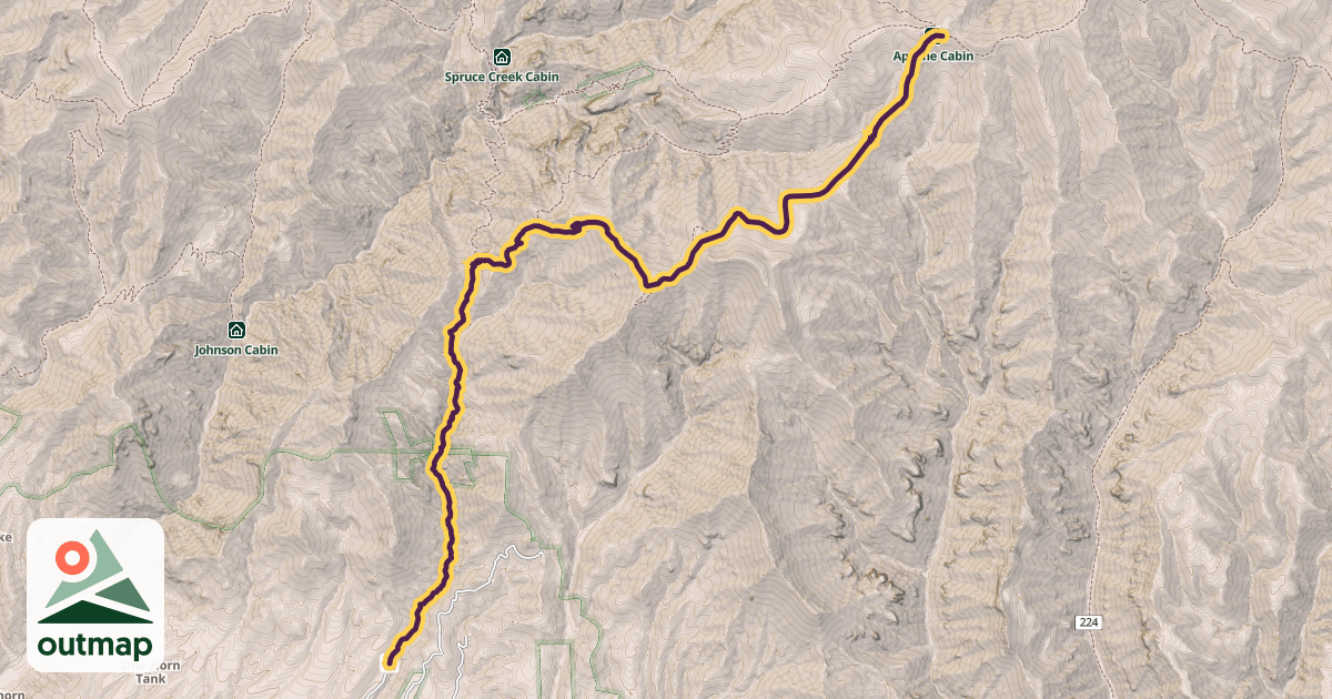 Map of Little Dry Trail #180