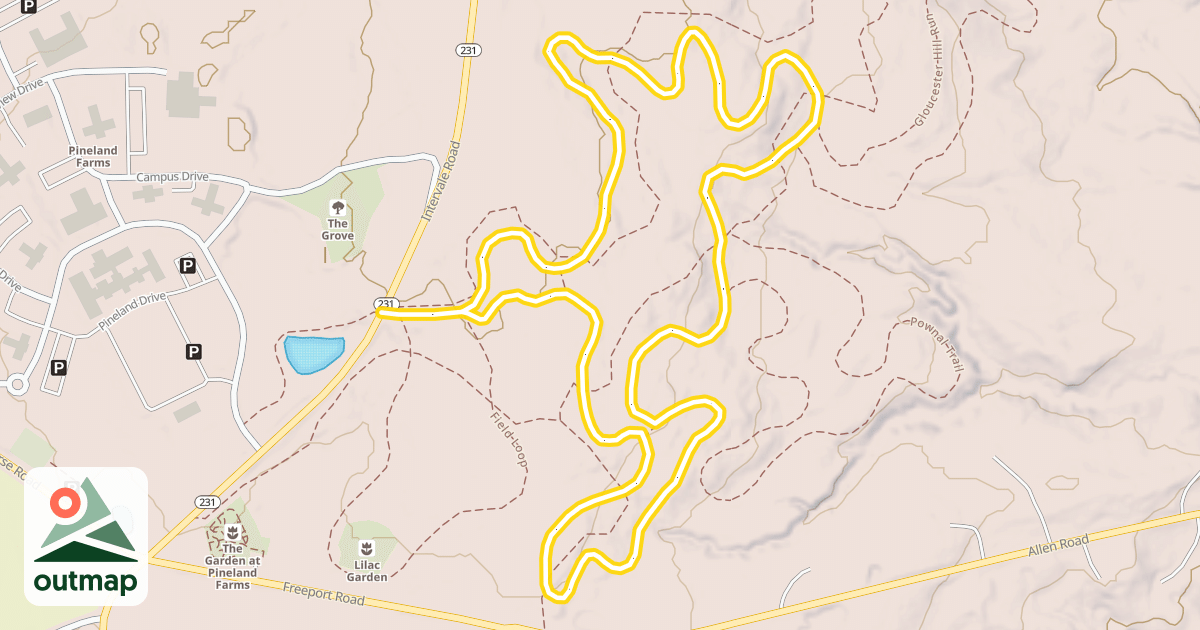Map of Oak Hill Trail
