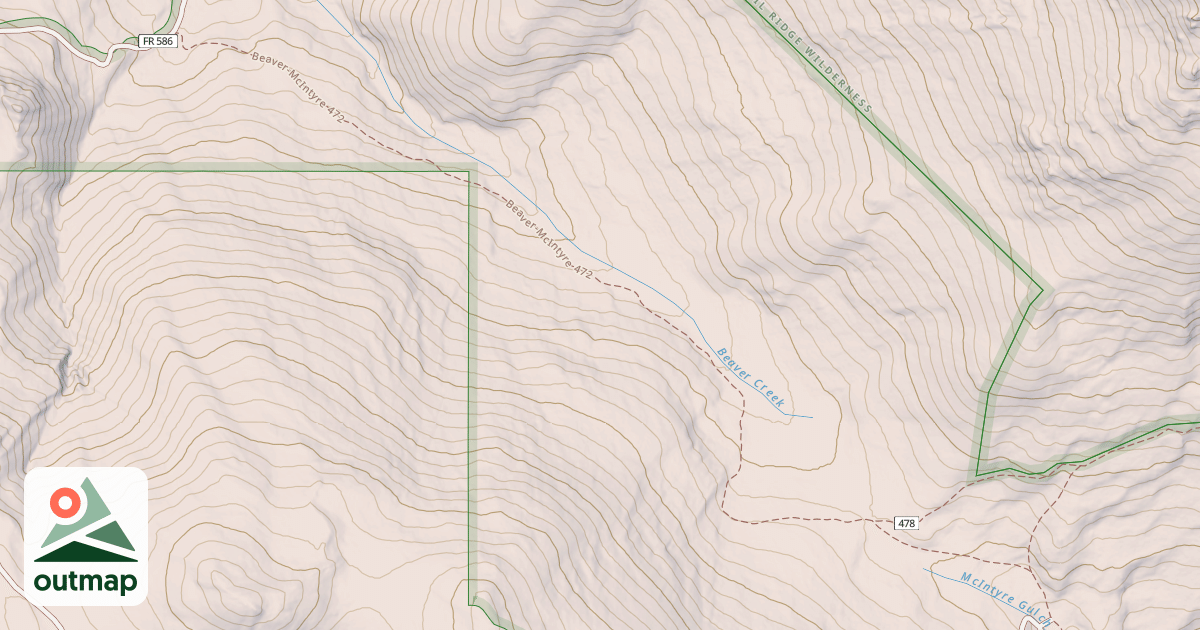 Map of Beaver-Mc Intyre