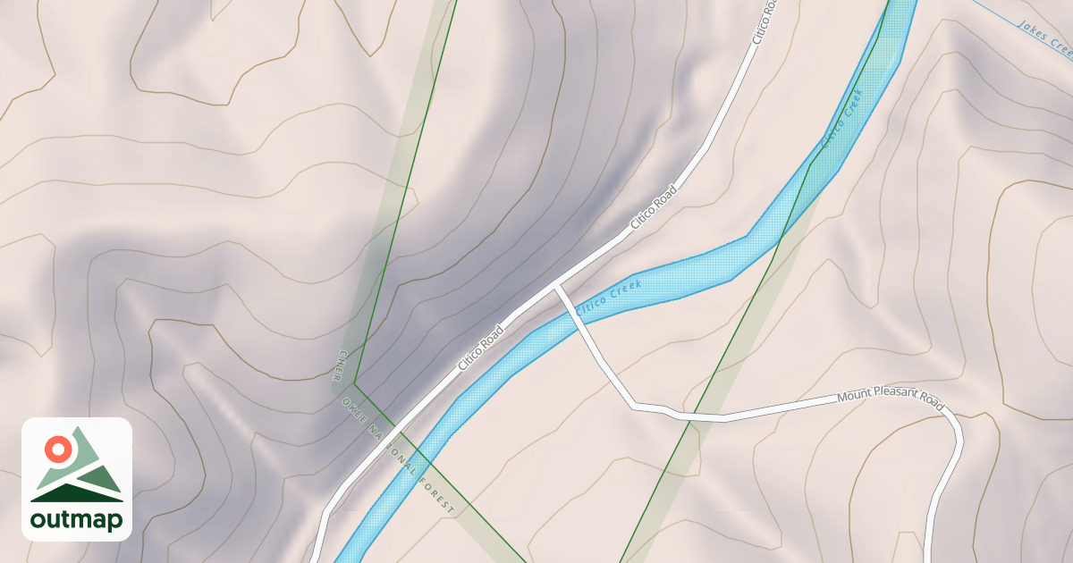 Map of CITICO CREEK NORTH