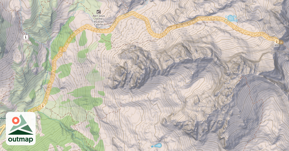 Map of Pas du Mont Colomb — Isola 2000