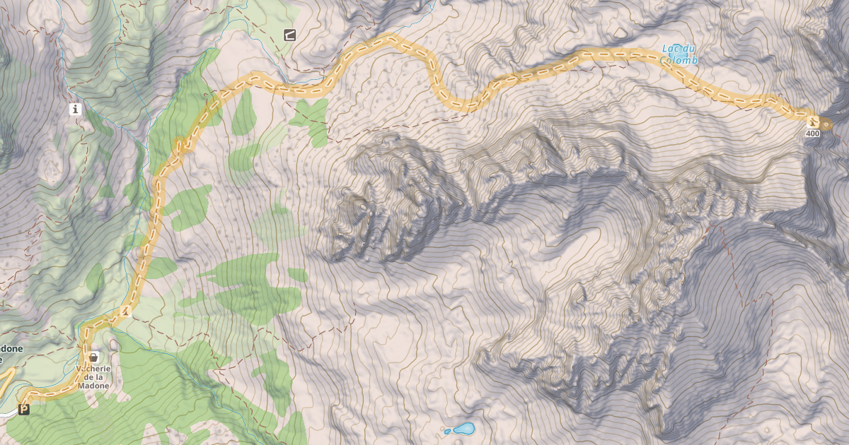 Map preview of Pas du Mont Colomb — Isola 2000