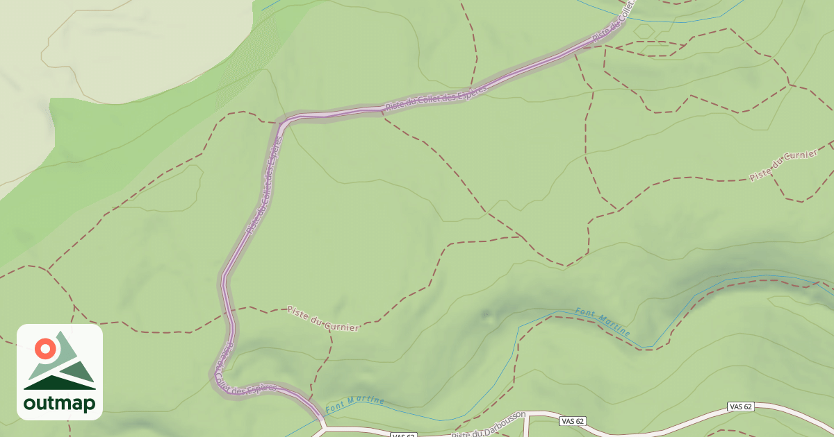 Map of Piste du Collet des Espères