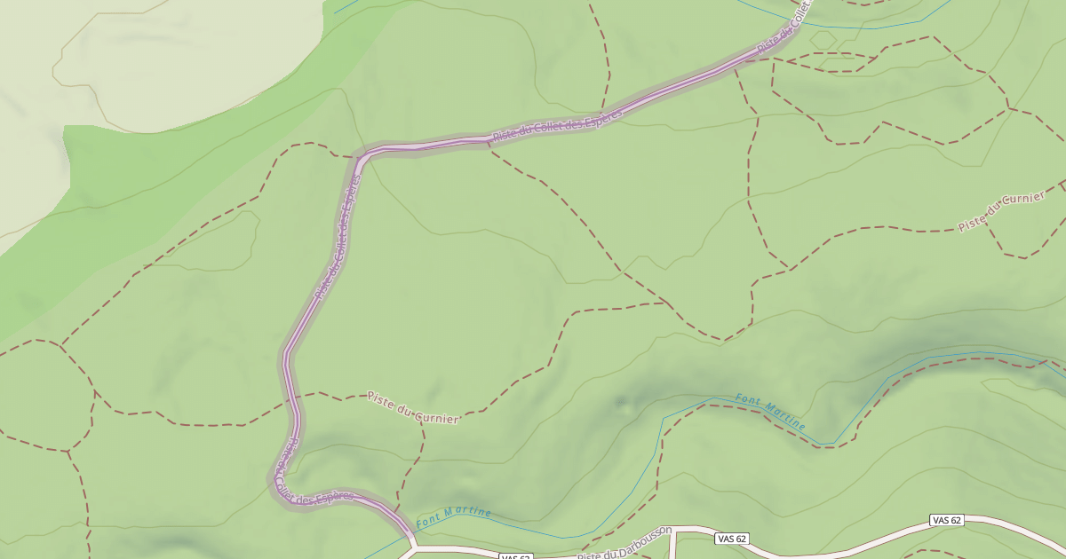 Map preview of Piste du Collet des Espères