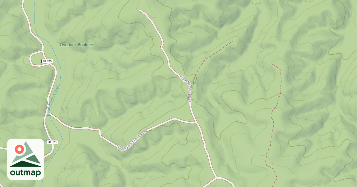 Map of CHIMNEY PEAK