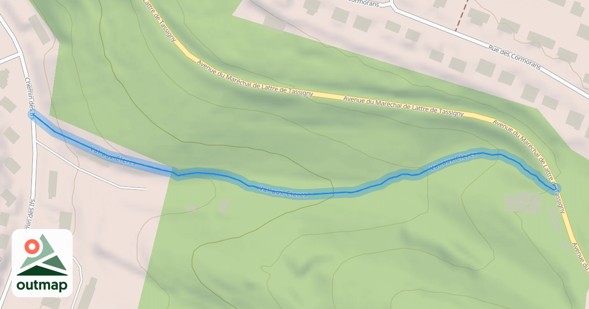 Map of Val aux Clercs