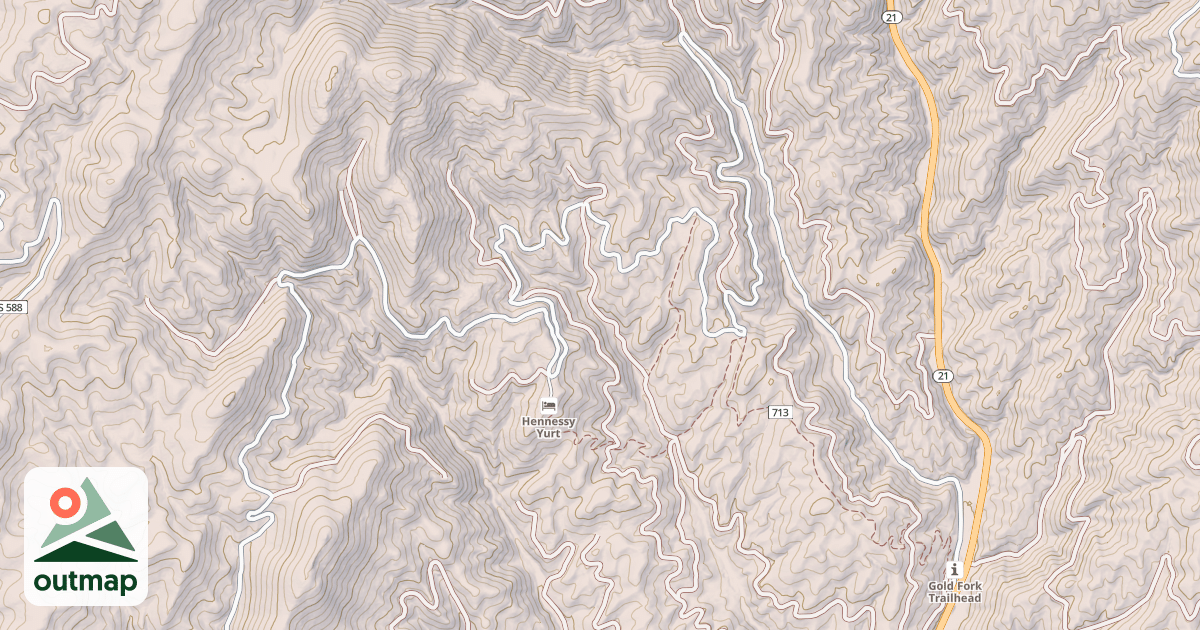 Map of CHINA FORK-WEST FORK