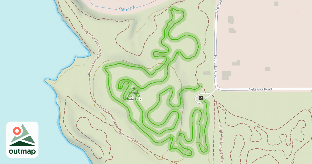 Map of Lehigh Portland Trails: Mt. Lehigh