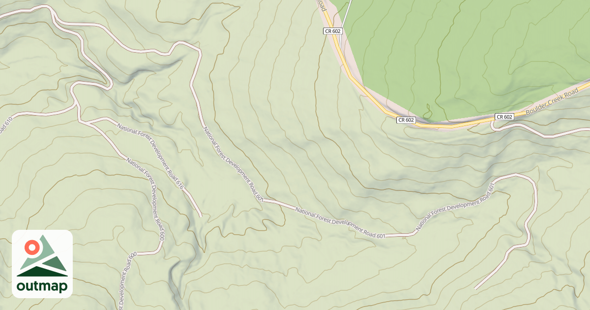 Map of USFS Motor Vehicle Use Map Roads {6C263627-5D98-4A24-845D-697C512F6CAE}