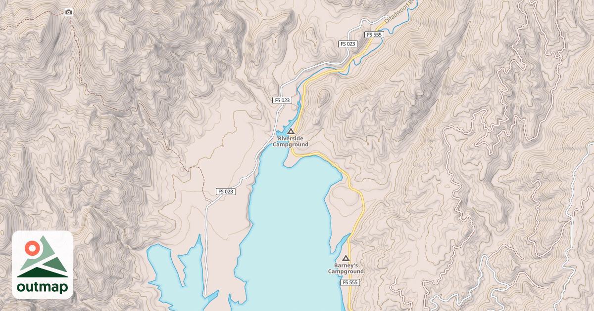 Map of DEADWOOD RESERVOIR