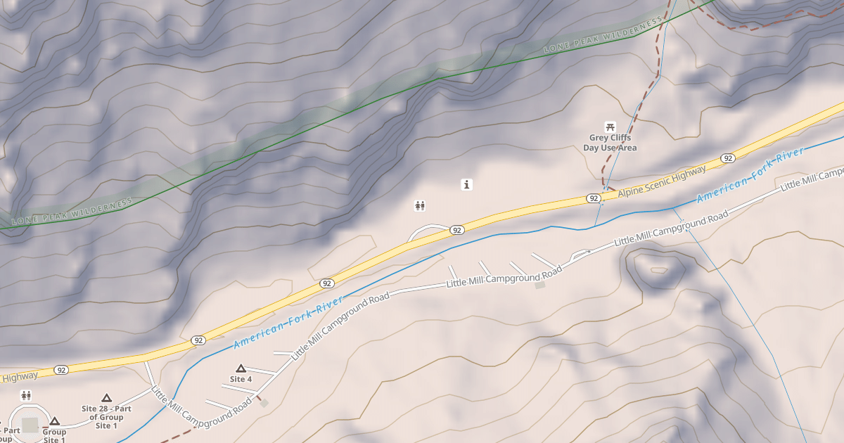 Map preview of GRAY CLIFFS PA PARKING LOT