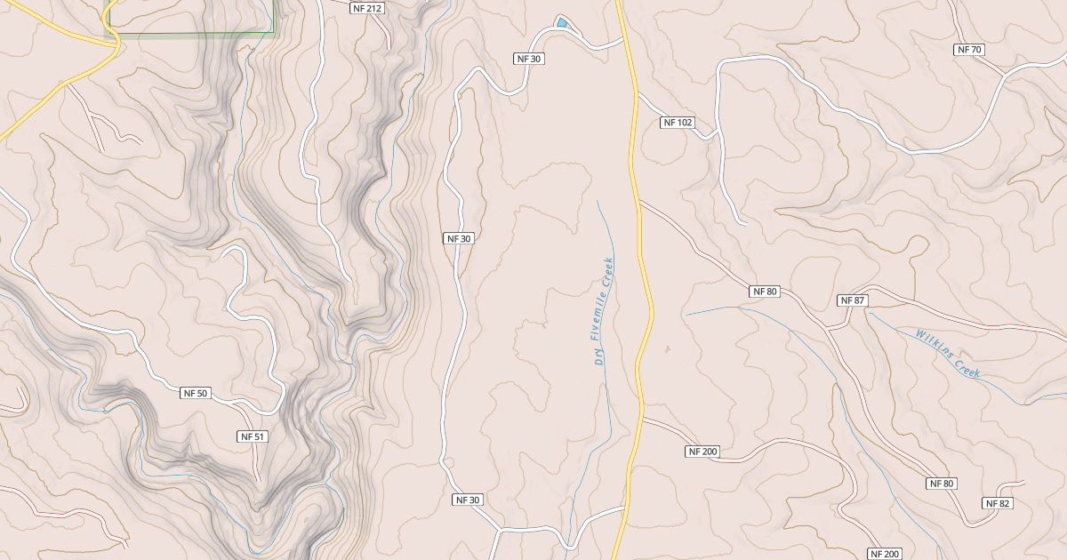 Map preview of USFS Motor Vehicle Use Map Roads {4B3914EC-14EE-455C-8AC9-BC489E263EFE}