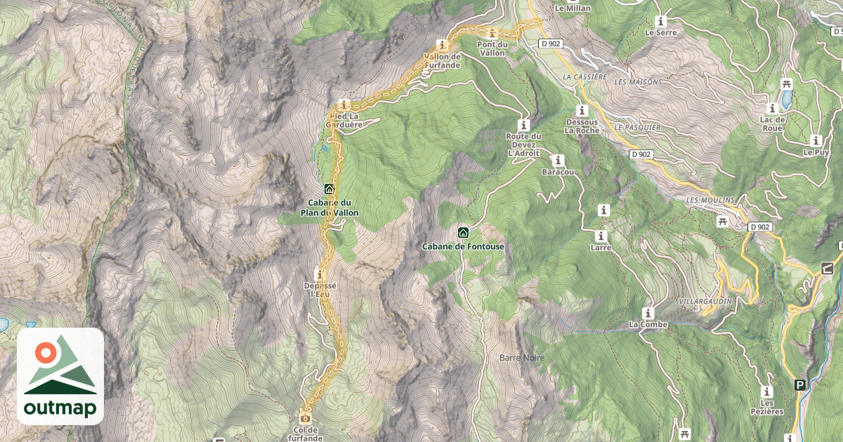 Map of Col de Furfande — Arvieux