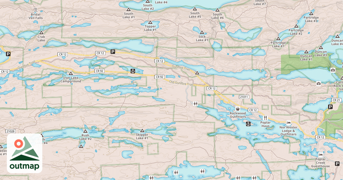 Map of GUNFLINT SNOWMOBILE