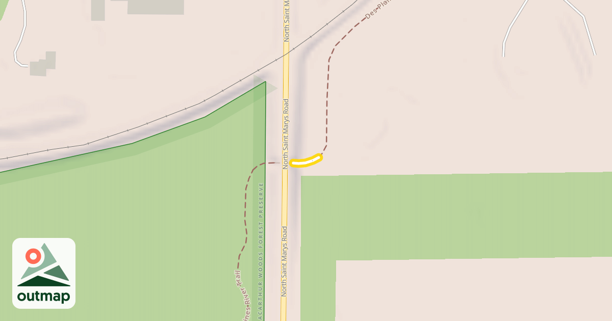 Map of Des Plaines River Trail