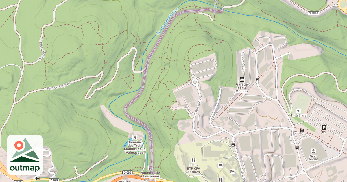 Map of Piste des Croûtons