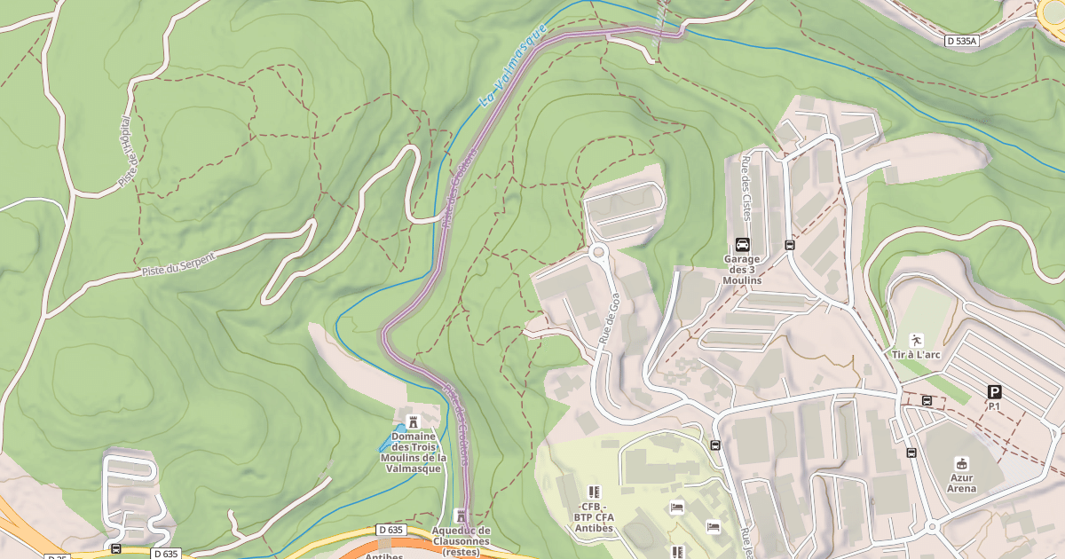 Map preview of Piste des Croûtons