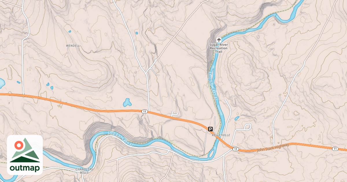Map of Sugar River Rec. Trail