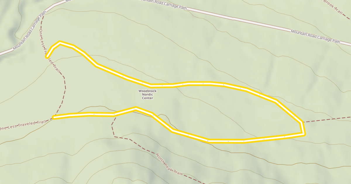 Map preview of One Less Traveled Trail