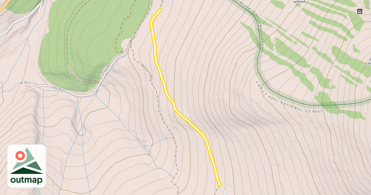 Map of Cooper Loop Road