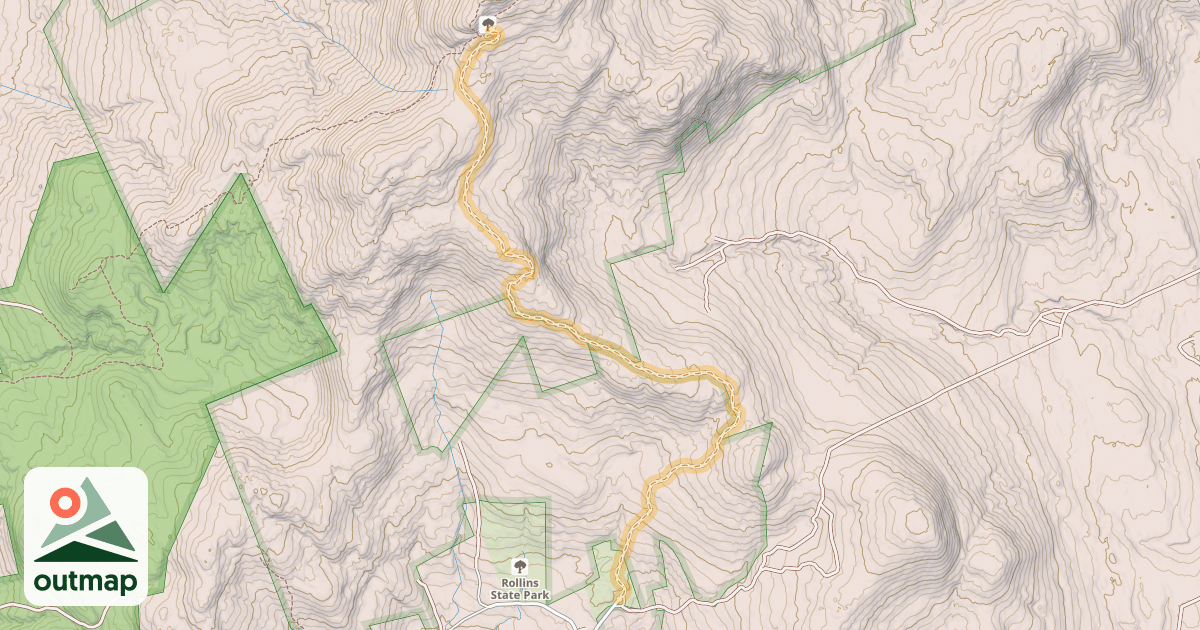 Map of Kearsarge Mountain Road