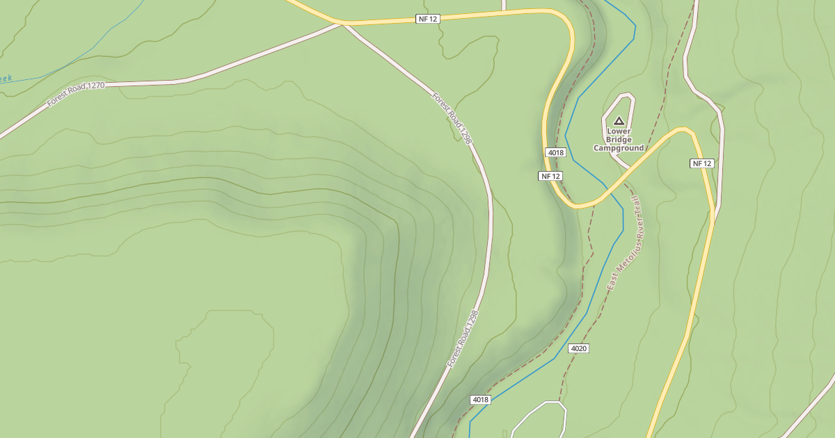 Map preview of USFS Motor Vehicle Use Map Roads {3A6DBAFC-4AAD-48D8-AA4A-17F7D87D4F78}