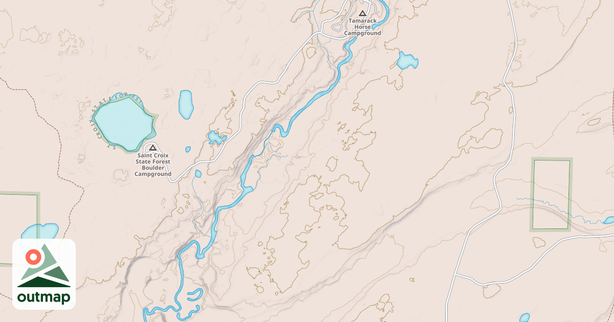 Map of Pine Riders Trail: St. Croix State Forest