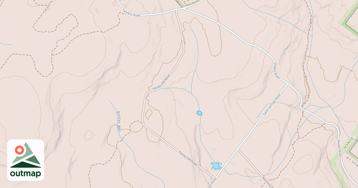 Map of Pinchot State Forest - Thornhurst Snowmobile Trails