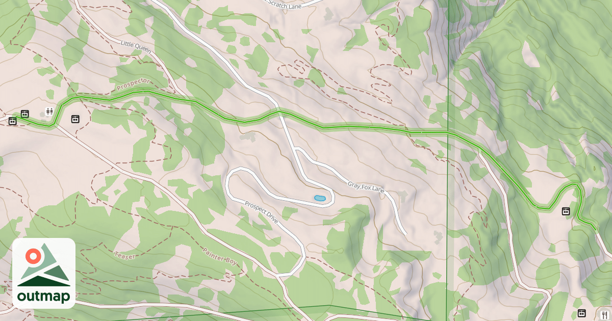 Map of Gunsight Pass Road