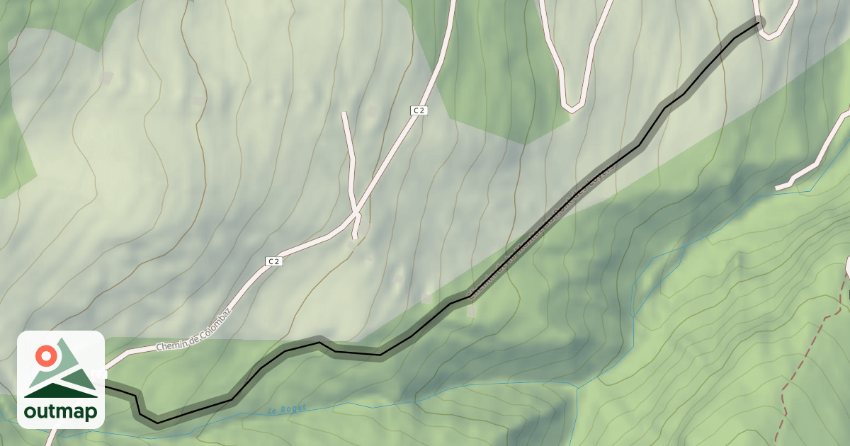 Map of Chemin de la Montaz au Pont des Loyers
