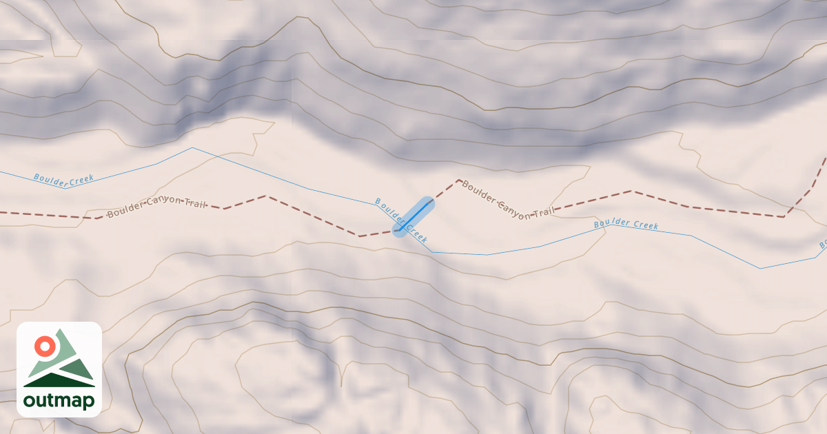 Map of Boulder Canyon Trail