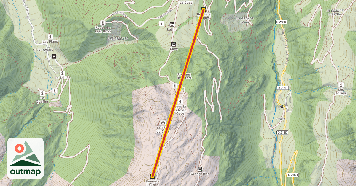 Map of TSF4 - Les Bonnets Rouges
