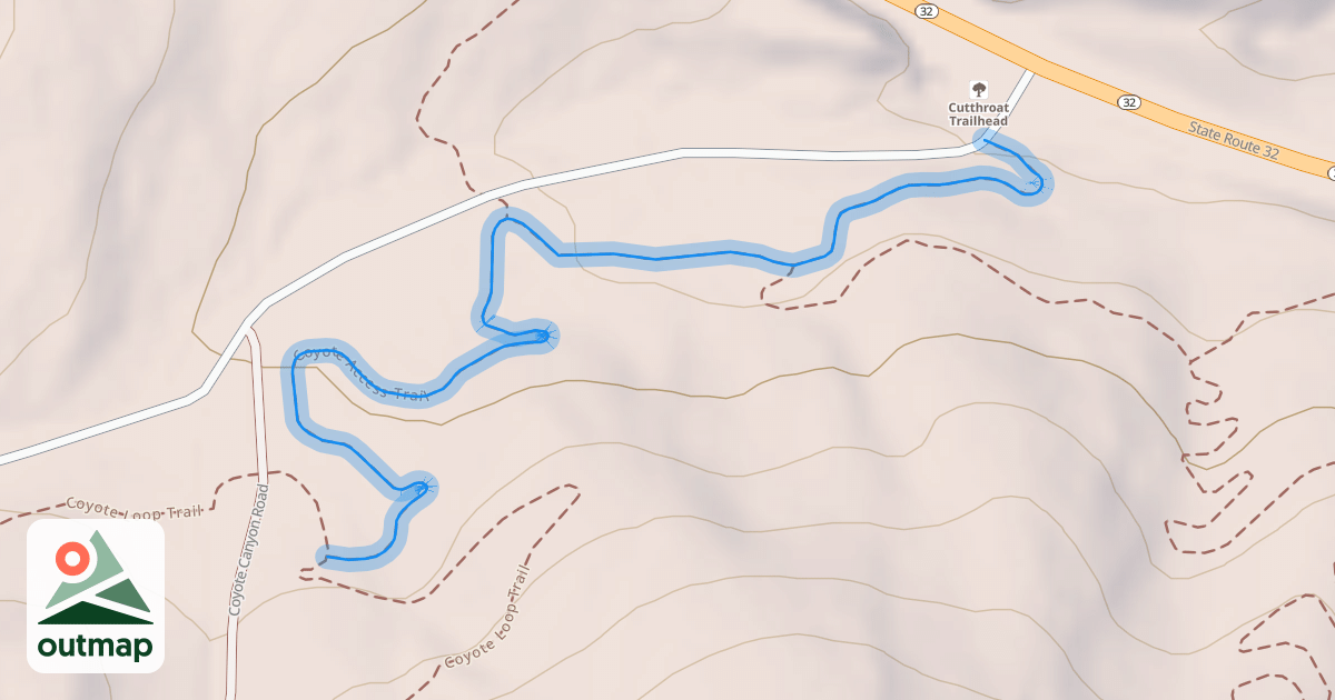 Map of Coyote Access Trail