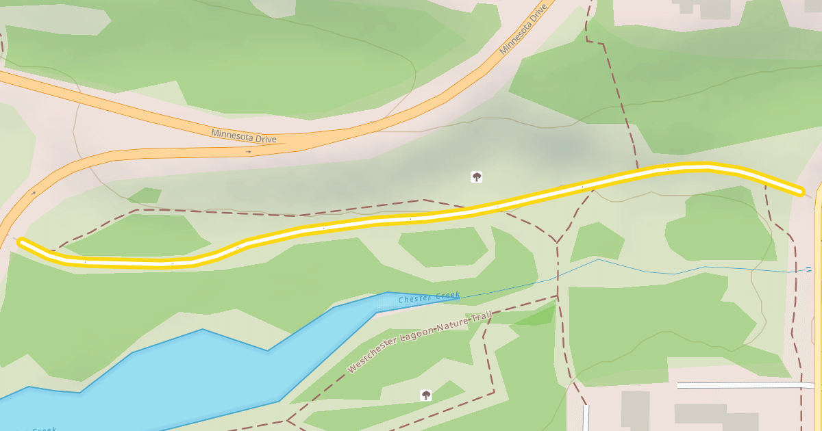 Map preview of Chester Creek Trail