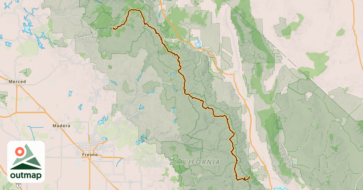Map of John Muir Trail