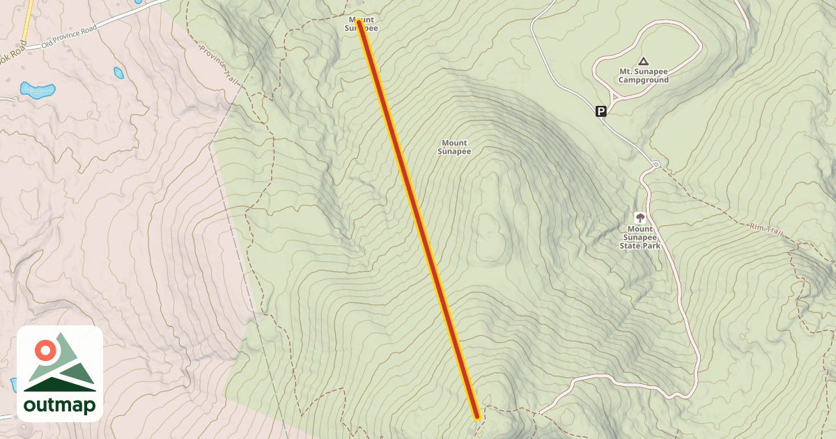 Map of Sunapee Express Quad