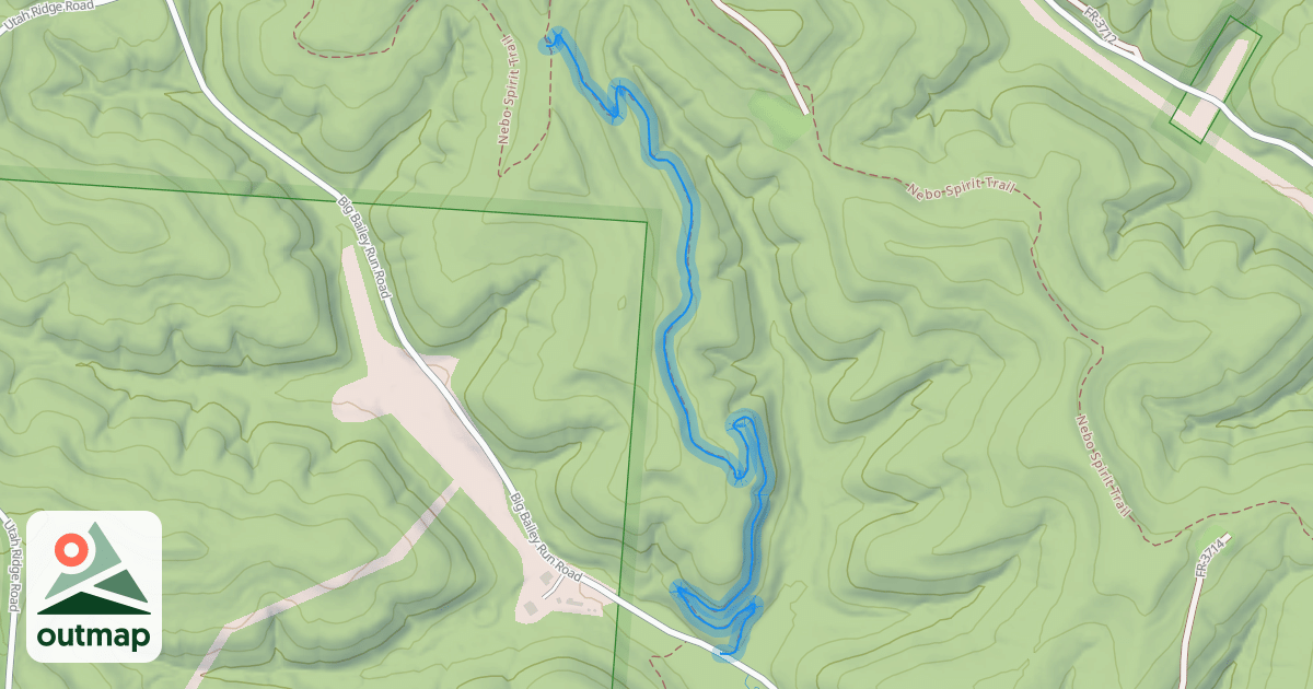 Map of Beech Drop Trail