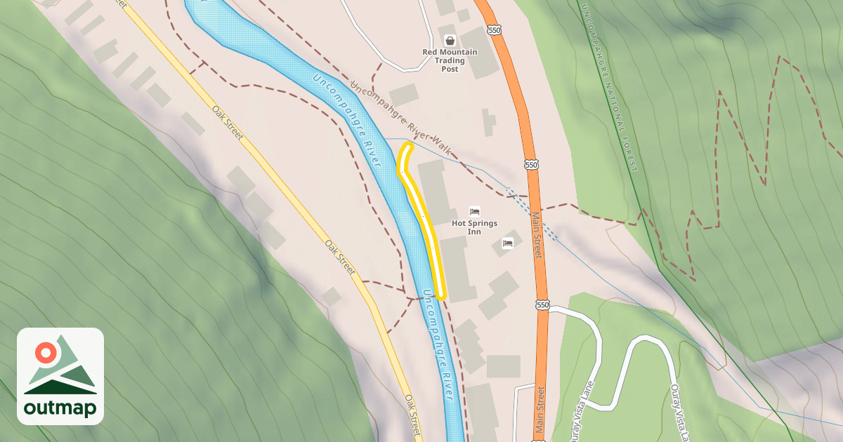 Map of Uncompahgre River Walk