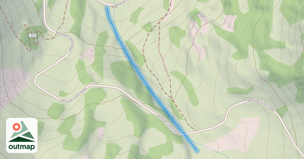 Map of Hot Lips Gully