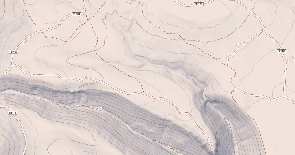 Map preview of USFS National Forest System Roads {8E5A3D7A-1FE1-40B0-BE87-B2F5A6DF9908}