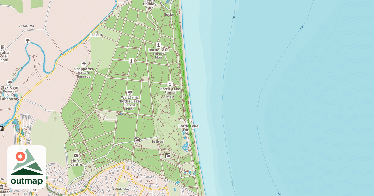 Map of Southern Pegasus Bay Track