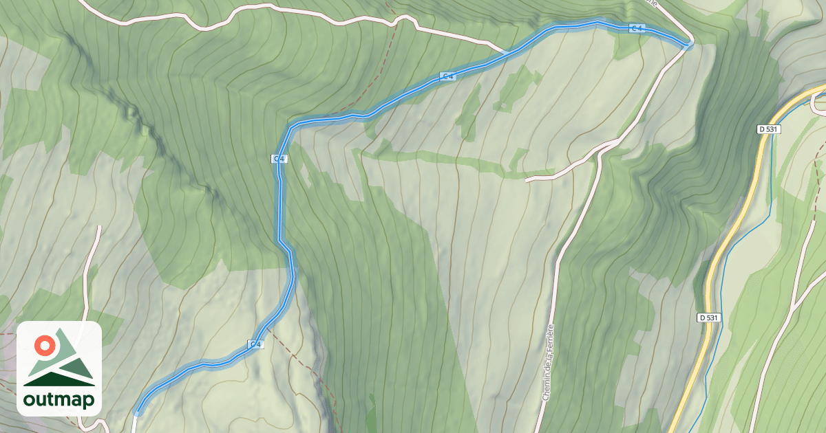 Map of Voie Communale n°4 des Merciers à Engins