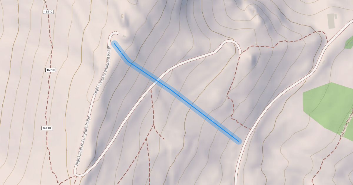 Map preview of Emigrant Face
