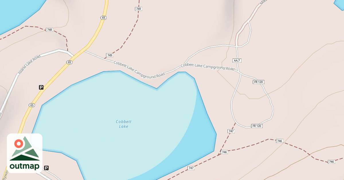 Map of COBBETT LAKE CG