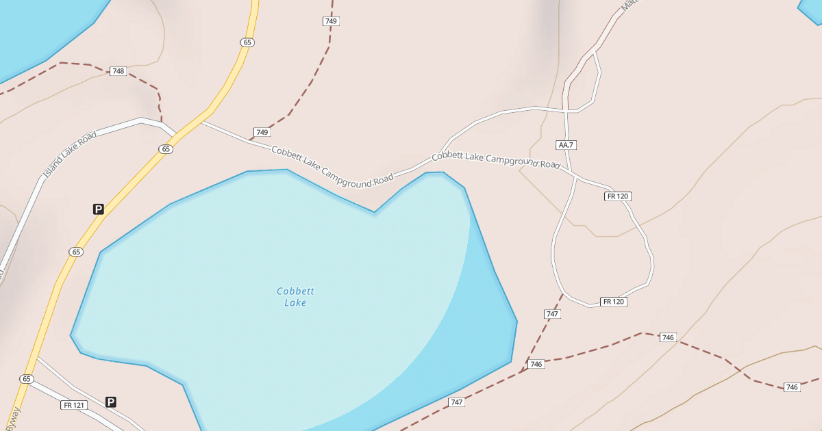Map preview of COBBETT LAKE CG