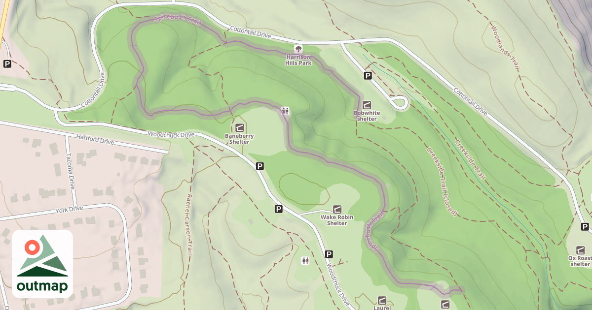 Map of Spicebush Trail