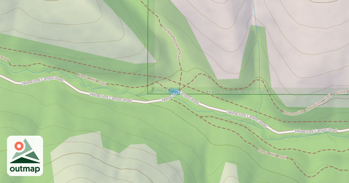 Map of Yellow Fork Trail