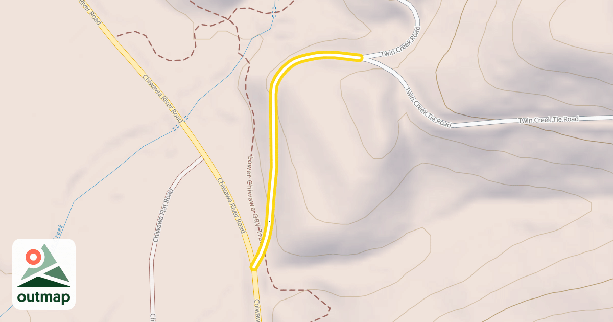 Map of Twin Creek Road
