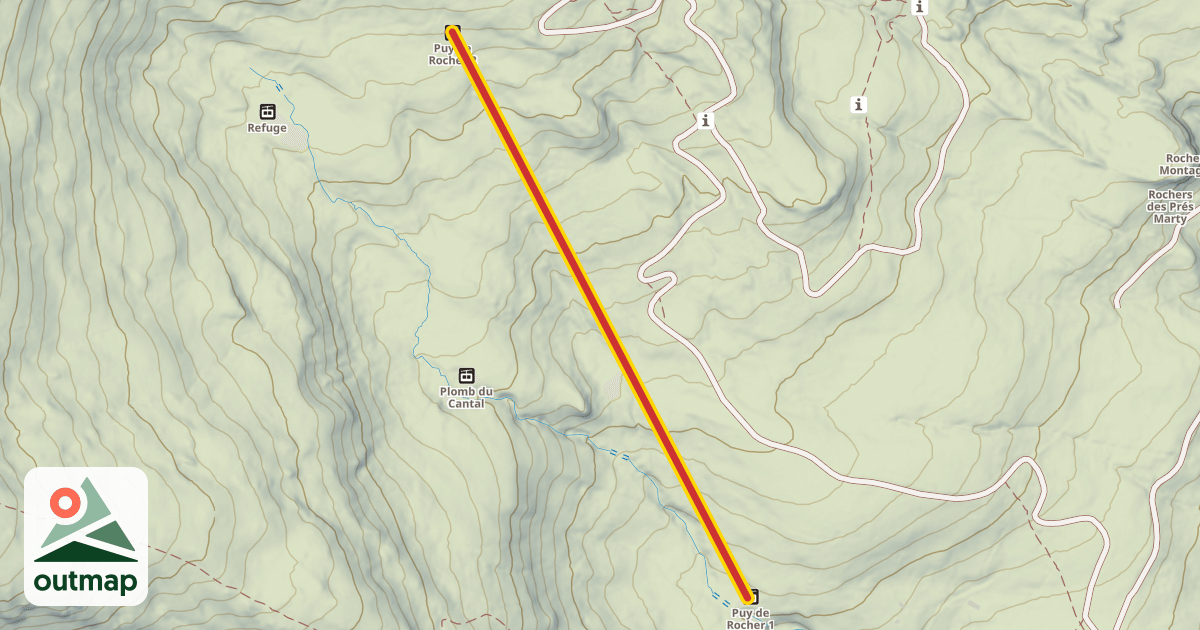 Map of Puy de Rocher 2