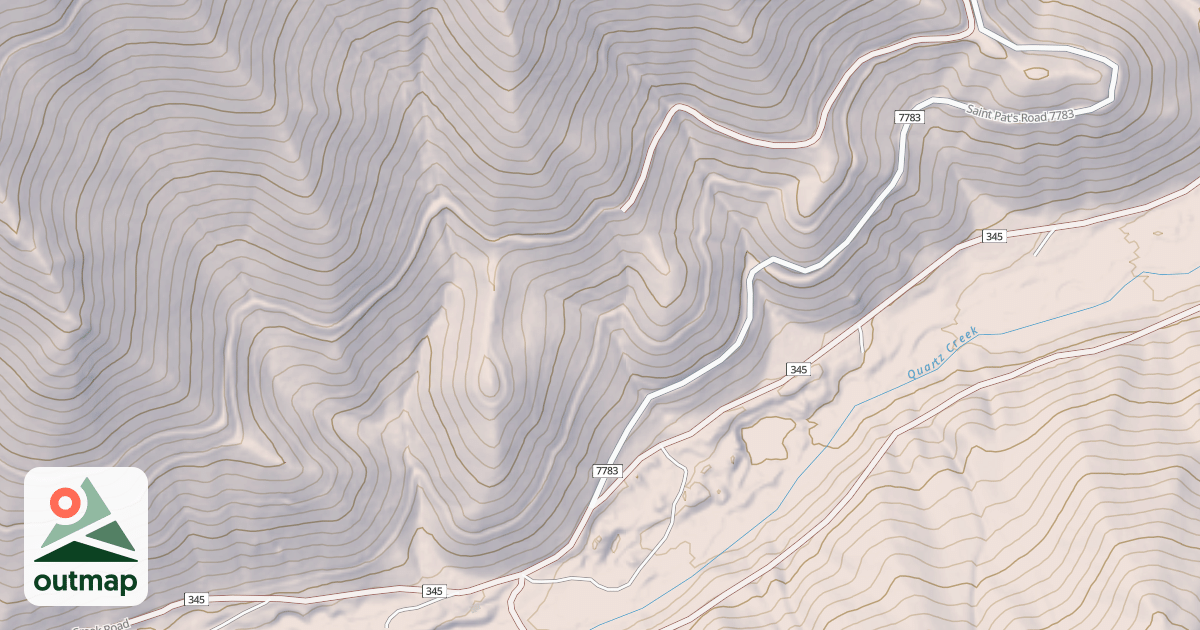 Map of NORTH QUARTZ SPUR